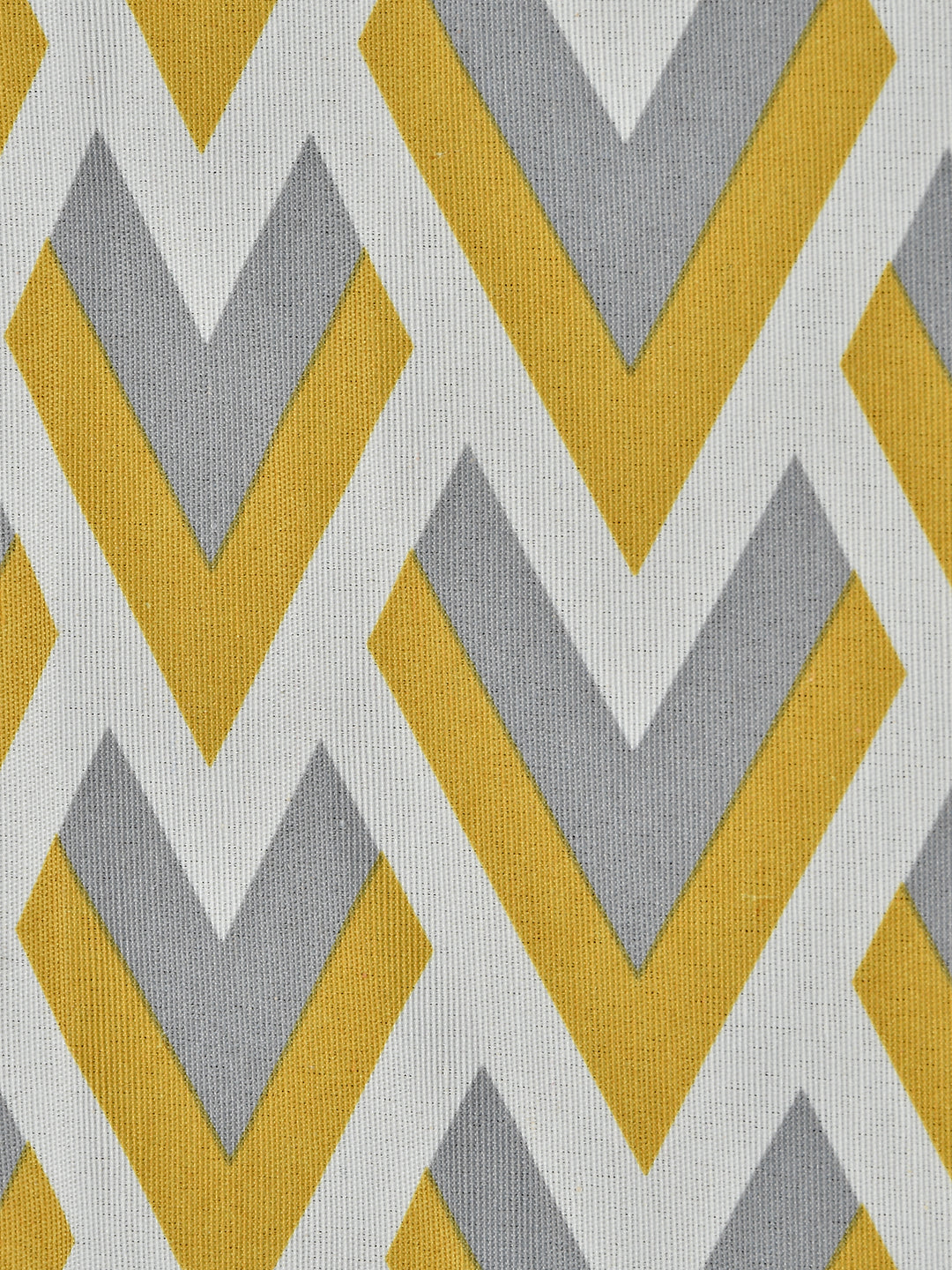 URBAN DREAM FASHION ABSTRACT GEOMETRIC PRINT MUSTARD AND GREY EYELET CURTAIN
