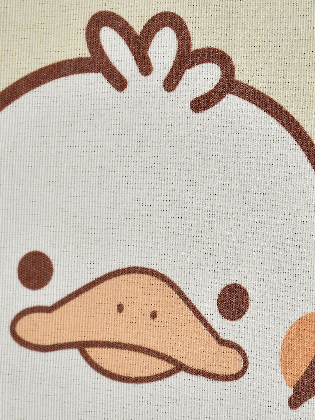 URBAN DREAM KIDS ABSTRACT DUCKS PRINT YELOW AND ORANGE EYELET CURTAIN