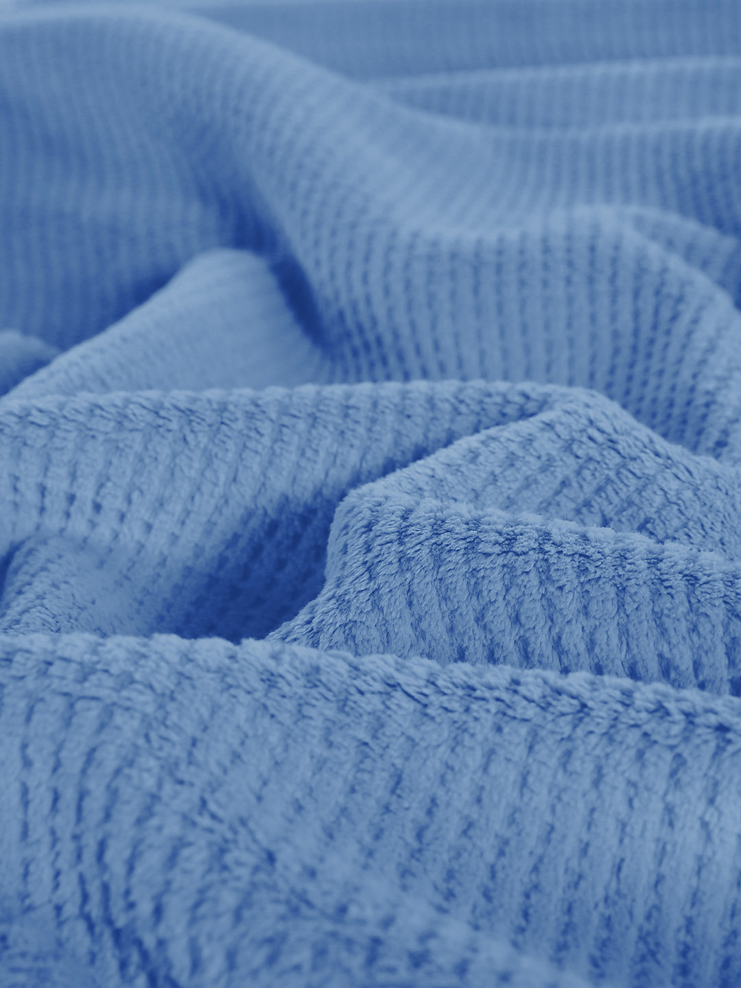 URBAN DREAM FASHION WAFFLE SOLID BLUE BLANKET