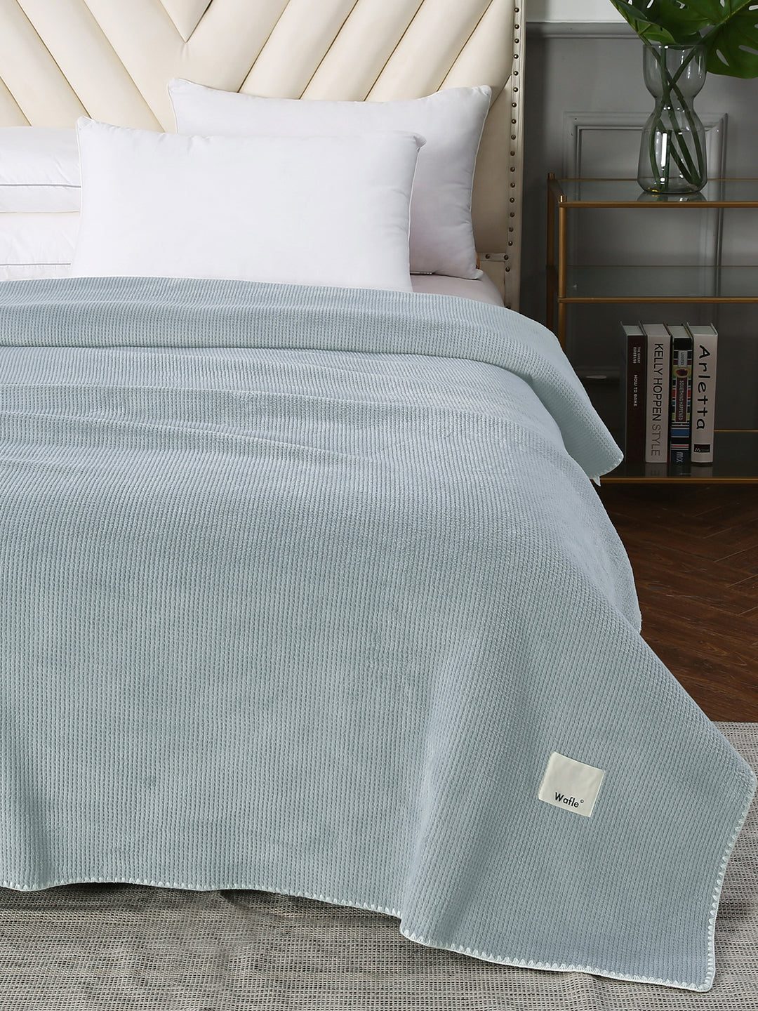 URBAN DREAM FASHION WAFFLE SOLID GREY BLANKET