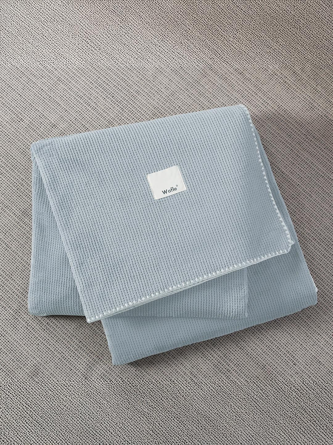 URBAN DREAM FASHION WAFFLE SOLID GREY BLANKET