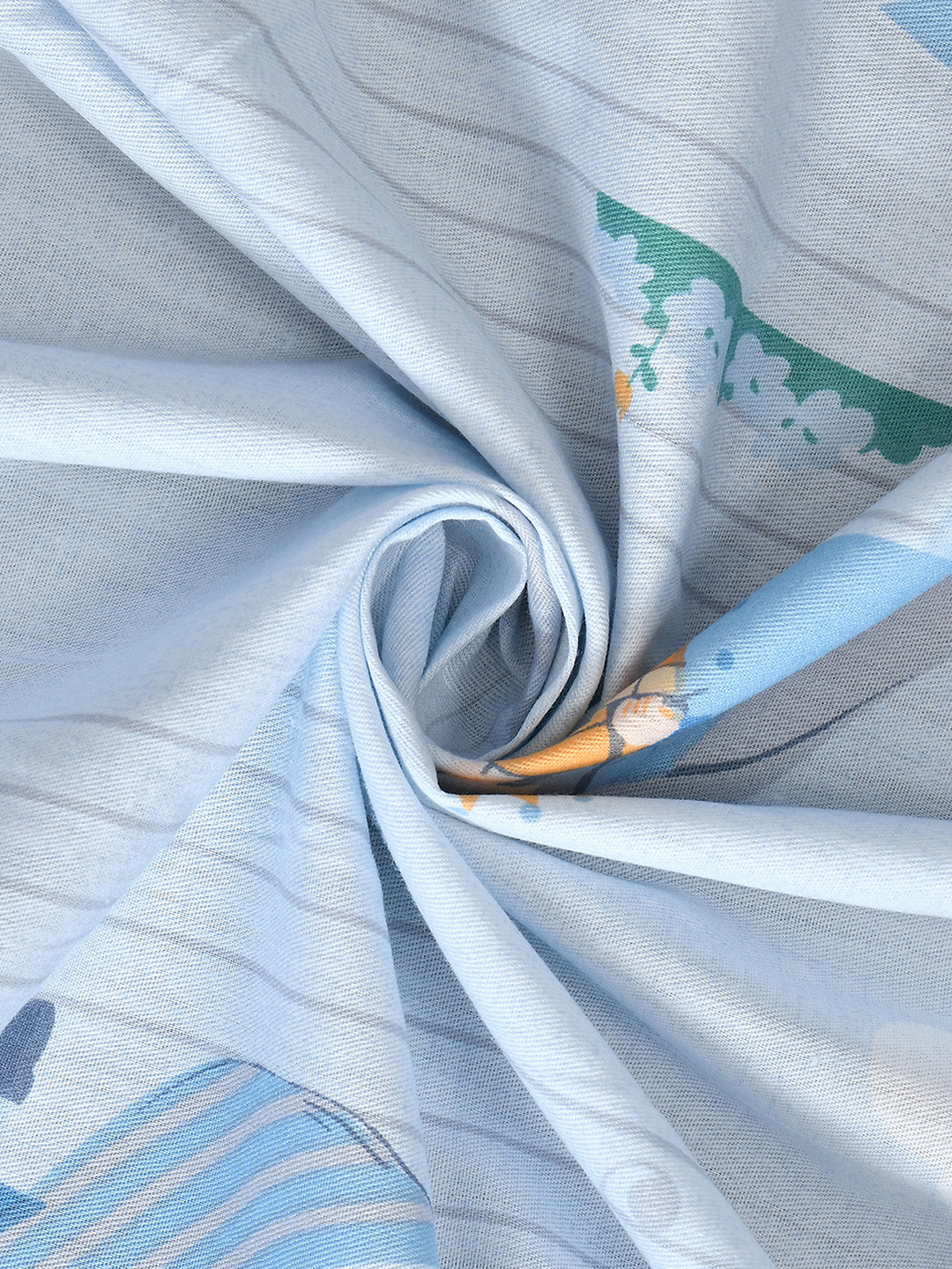 URBAN DREAM KIDS ABSTRACT PARADE PRINT GREY AND BLUE BEDSHEET SET