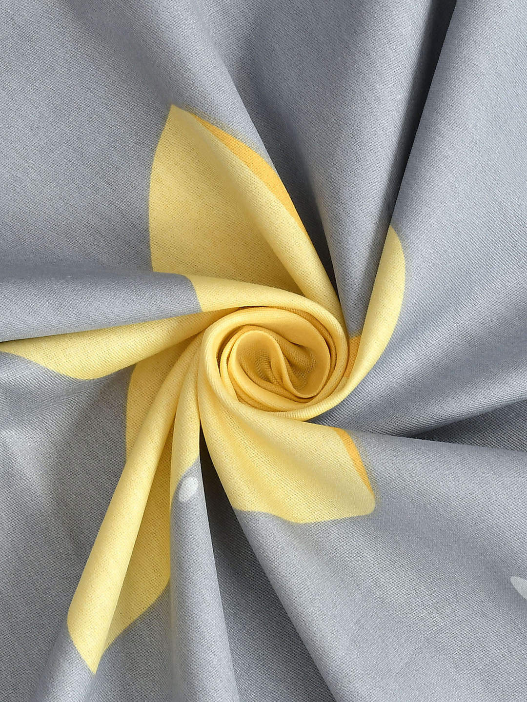 URBAN DREAM KIDS STARS PRINT GREY AND YELLOW BEDSHEET SET