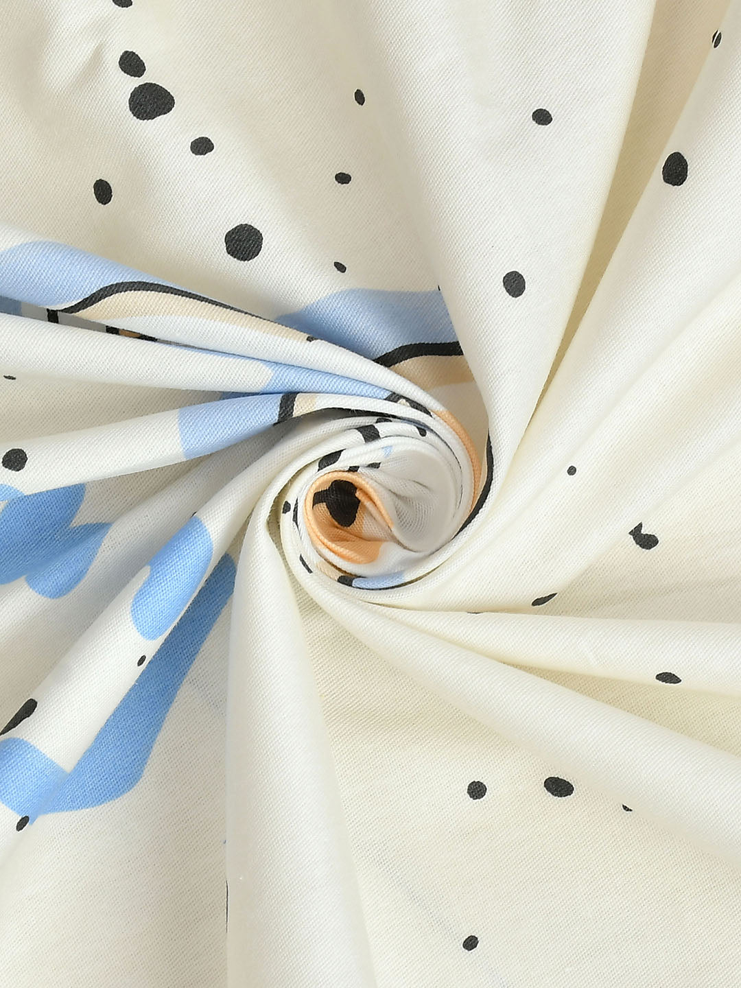 URBAN DREAM KIDS FUN TEDDY PRINT WHITE AND BLUE BEDSHEET SET