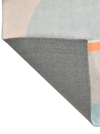 URBAN DREAM FASHION ABSTRACT GEOMETRIC TUFT PEACH AND BLUE CARPET