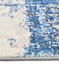 URBAN DREAM FASHION ABSTRACT DISTRESS TUFT BLUE AND GREY CARPET