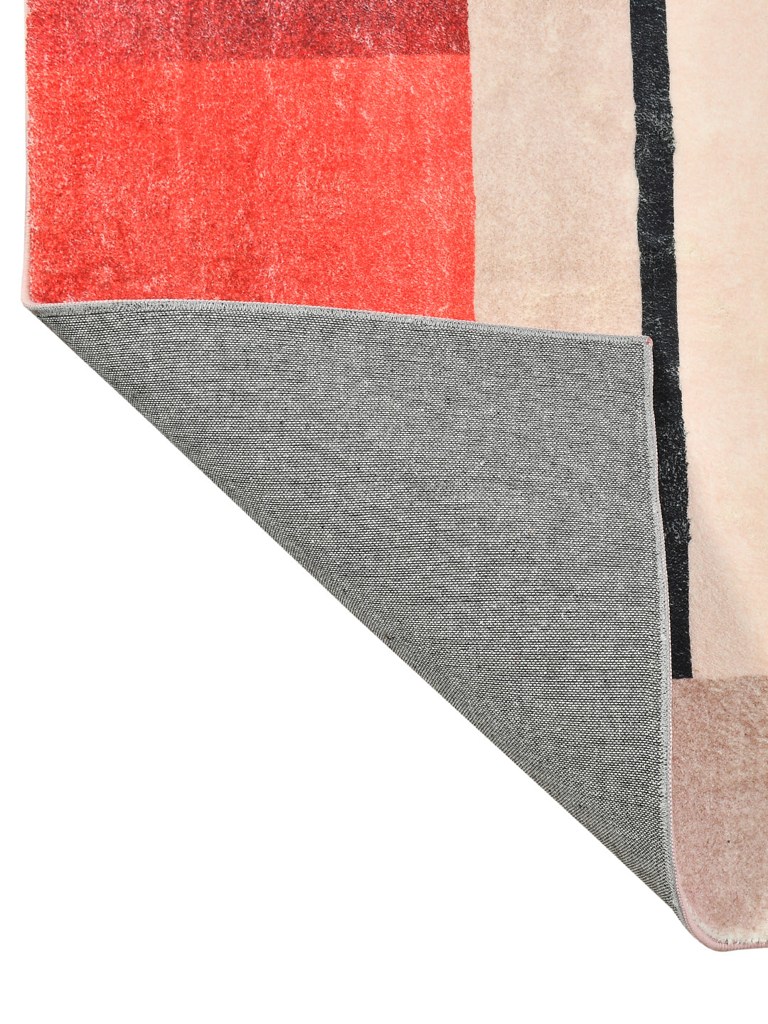 URBAN DREAM FASHION ABSTRACT GEOMETRIC TUFT RED AND PEACH CARPET