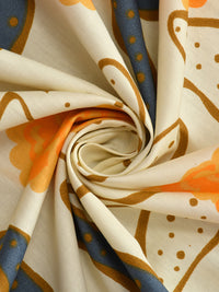 URBAN DREAM FASHION ABSTRACT FLORAL YELLOW AND ORANGE BEDSHEET SET