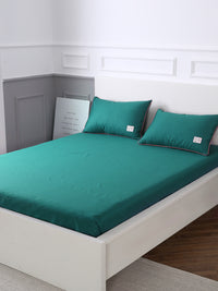 URBAN DREAM FASHION SOLID TEAL BLUE BEDSHEET SET