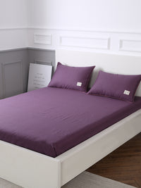 URBAN DREAM FASHION SOLID PURPLE BEDSHEET SET