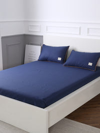 URBAN DREAM FASHION SOLID DARK BLUE BEDSHEET SET