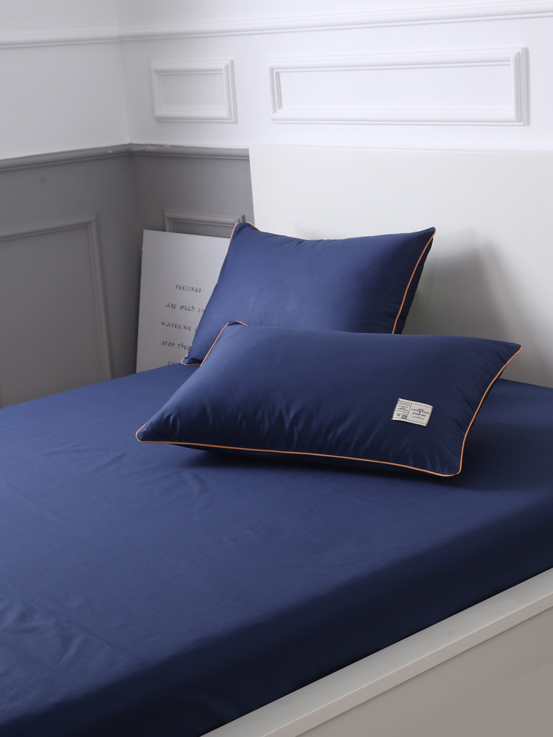 URBAN DREAM FASHION SOLID DARK BLUE BEDSHEET SET