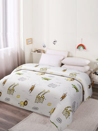 URBAN DREAM KIDS ANIMAL IN JUNGLE PRINT IVORY AND BROWN COMFORTER