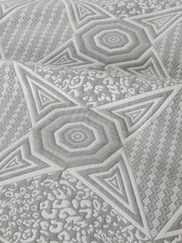 URBAN DREAM ABSTRACT GEOMETRIC WEAVE GREY AND WHITE BEDSPREAD