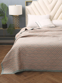 URBAN DREAM ABSTRACT GEOMETRIC WEAVE PEACH AND GREY DOHAR