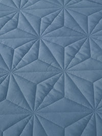 URBAN DREAM FASHION GEOMETRIC QUILTED DIAMONDS SOLID LIGHT BLUE BEDSPREAD