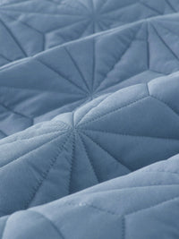 URBAN DREAM FASHION GEOMETRIC QUILTED DIAMONDS SOLID LIGHT BLUE BEDSPREAD