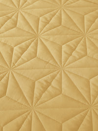 URBAN DREAM FASHION GEOMETRIC QUILTED DIAMONDS SOLID YELLOW BEDSPREAD