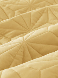 URBAN DREAM FASHION GEOMETRIC QUILTED DIAMONDS SOLID YELLOW BEDSPREAD