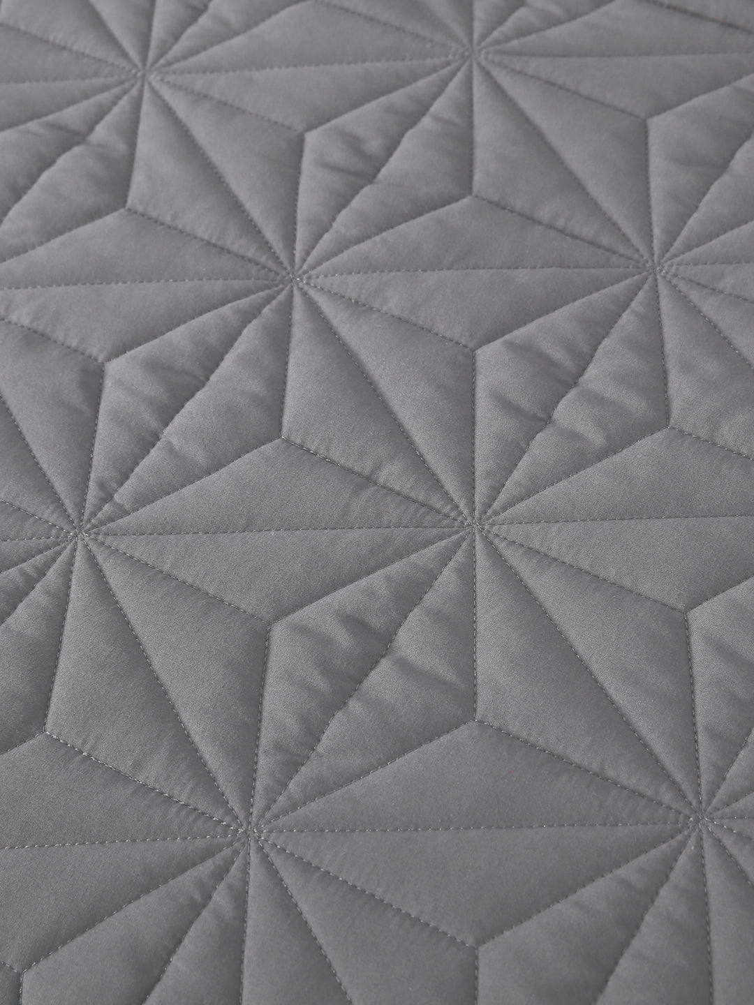 URBAN DREAM FASHION GEOMETRIC QUILTED DIAMONDS SOLID GREY BEDSPREAD