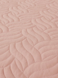 URBAN DREAM FASHION ABSTRACT QUILTED WAVES SOLID LIGHT PINK BEDSPREAD