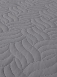 URBAN DREAM FASHION ABSTRACT QUILTED WAVES SOLID GREY BEDSPREAD