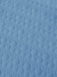 URBAN DREAM FASHION ABSTRACT QUILTED CIRCLES SOLID LIGHT BLUE BEDSPREAD