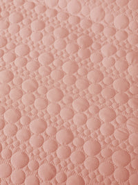 URBAN DREAM FASHION ABSTRACT QUILTED CIRCLES SOLID LIGHT PINK BEDSPREAD