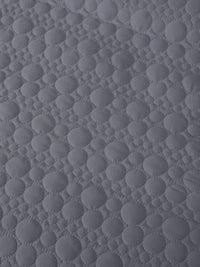 URBAN DREAM FASHION ABSTRACT QUILTED CIRCLES SOLID GREY BEDSPREAD