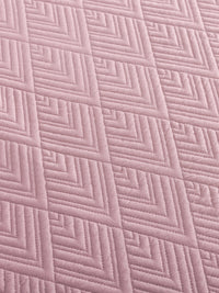URBAN DREAM FASHION GEOMETRIC CHEVRON QUILTED SOLID LIGHT PINK BEDSPREAD