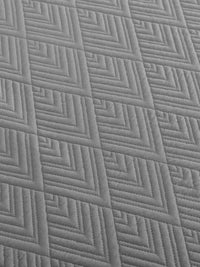 URBAN DREAM FASHION GEOMETRIC CHEVRON QUILTED SOLID GREY BEDSPREAD