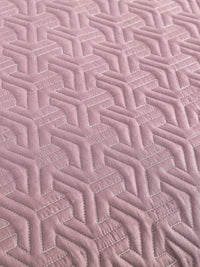 URBAN DREAM FASHION GEOMETRIC GRID QUILTED SOLID LIGHT PINK BEDSPREAD