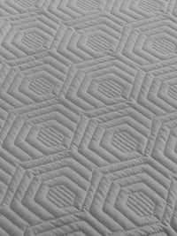 URBAN DREAM FASHION GEOMETRIC HONEYCOMB QUILTED SOLID GREY BEDSPREAD