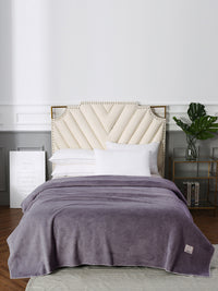 URBAN DREAM FASHION WAFFLE SOLID DARK PURPLE BLANKET