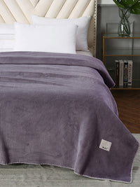 URBAN DREAM FASHION WAFFLE SOLID DARK PURPLE BLANKET