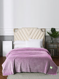 URBAN DREAM FASHION WAFFLE SOLID PURPLE BLANKET