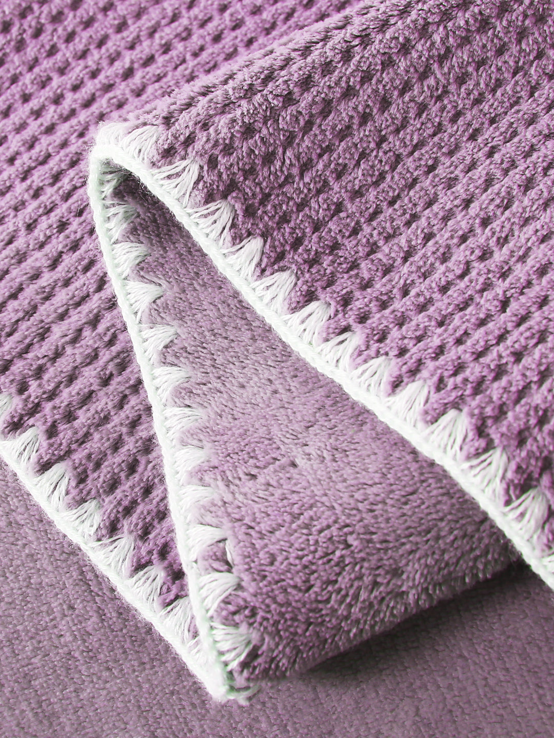 URBAN DREAM FASHION WAFFLE SOLID PURPLE BLANKET