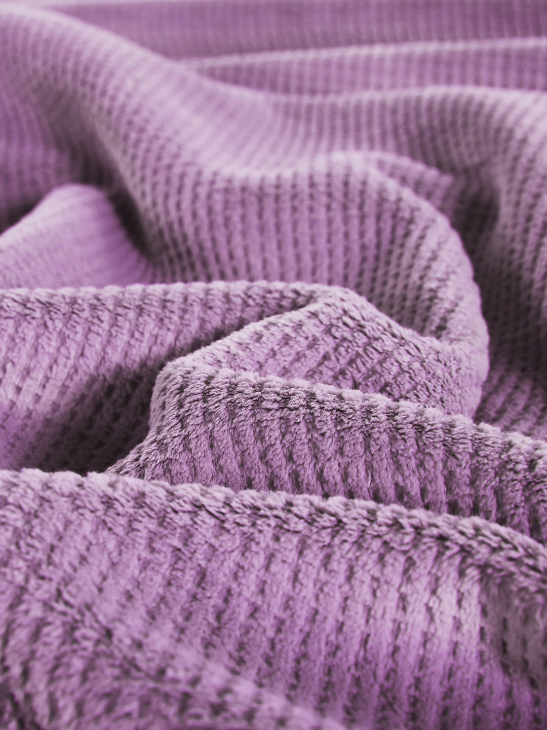 URBAN DREAM FASHION WAFFLE SOLID PURPLE BLANKET