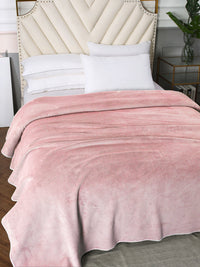 URBAN DREAM FASHION WAFFLE SOLID LIGHT PINK BLANKET