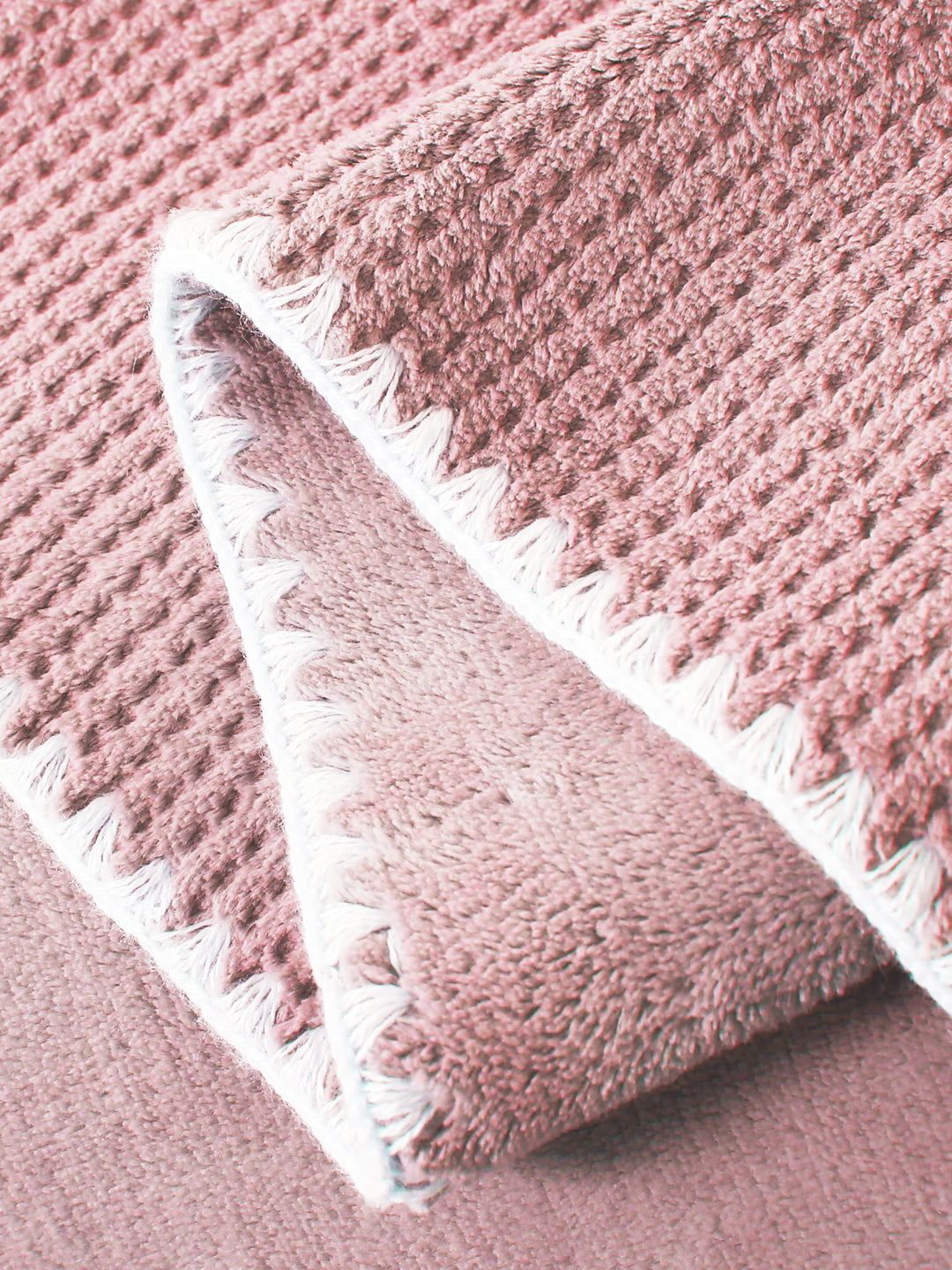 URBAN DREAM FASHION WAFFLE SOLID LIGHT PINK BLANKET