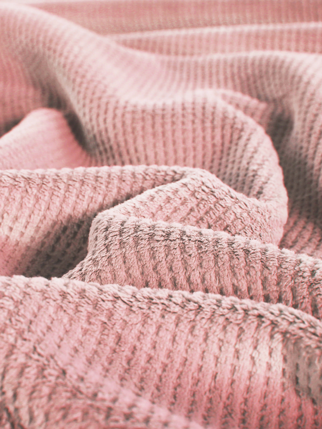 URBAN DREAM FASHION WAFFLE SOLID LIGHT PINK BLANKET