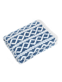 URBAN DREAM FASHION GEOMETRIC SOLID BLUE BLANKET