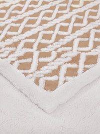 URBAN DREAM FASHION GEOMETRIC SOLID BROWN BLANKET