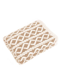 URBAN DREAM FASHION GEOMETRIC SOLID BROWN BLANKET