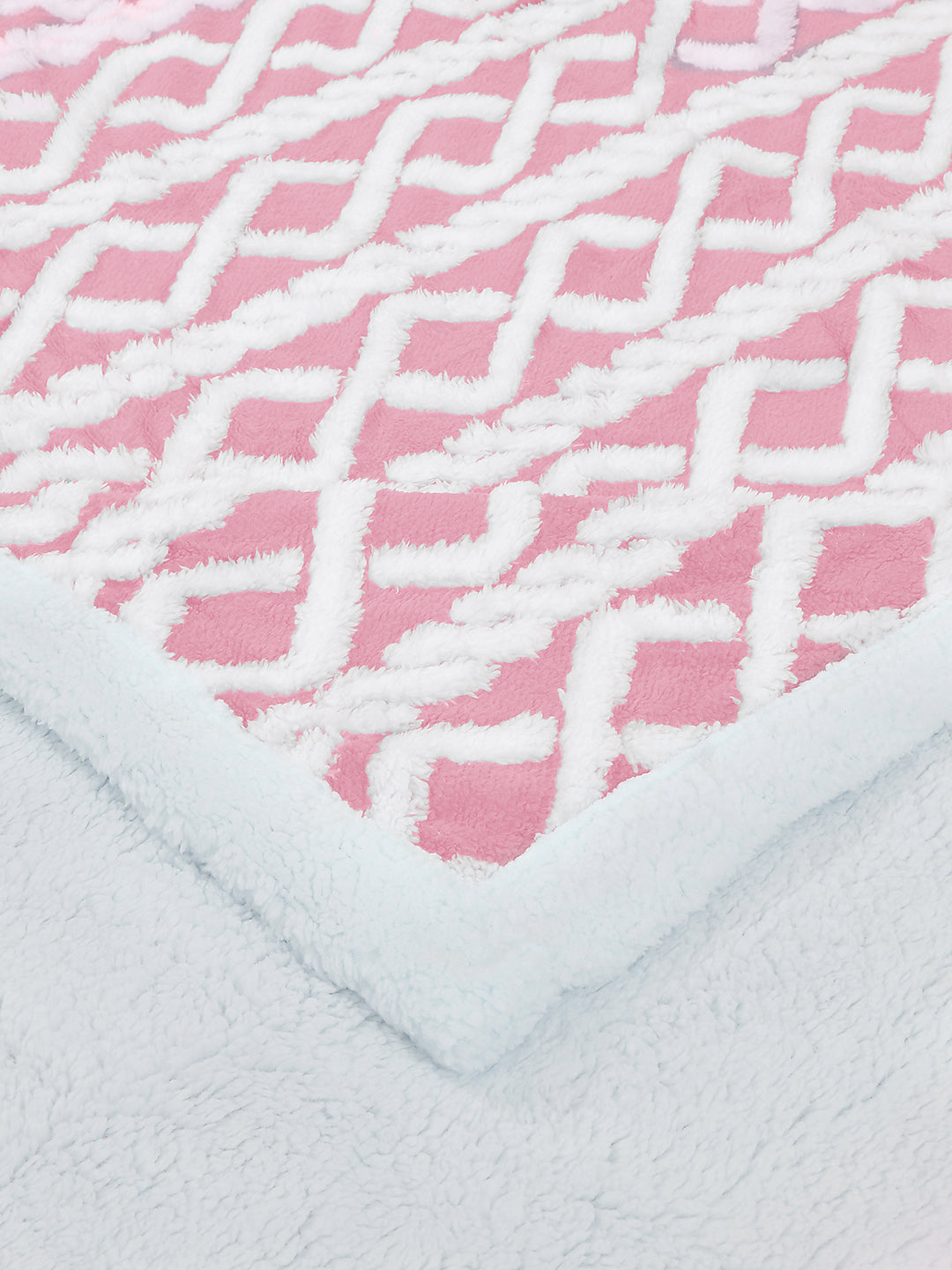 URBAN DREAM FASHION GEOMETRIC SOLID PINK BLANKET