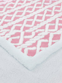 URBAN DREAM FASHION GEOMETRIC SOLID PINK BLANKET