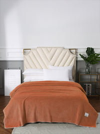 URBAN DREAM FASHION WAFFLE SOLID RUST BLANKET