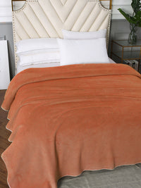 URBAN DREAM FASHION WAFFLE SOLID RUST BLANKET