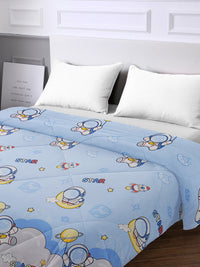 URBAN DREAM KIDS ABSTRACT ASTRONAUT PRINT BLUE AND YELLOW COMFORTER